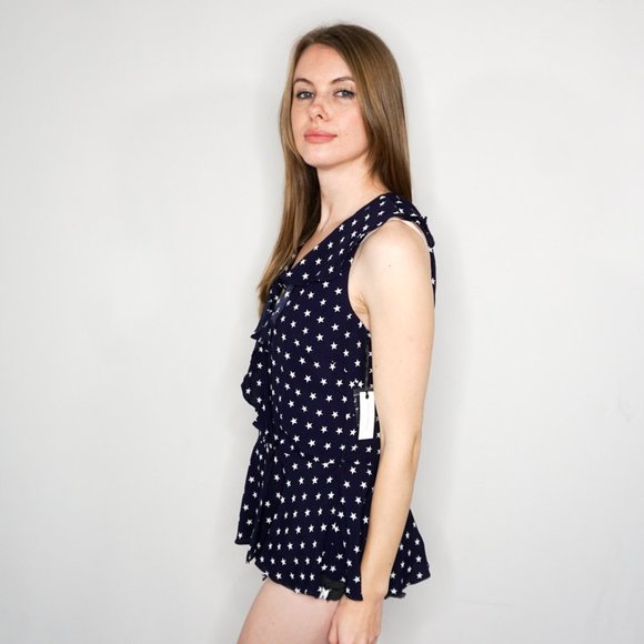 LOVERS + FRIENDS Start Print Luna Wrap Top NWT - Picture 4 of 5